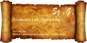 Szoboszlai Gusztáv névjegykártya