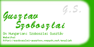 gusztav szoboszlai business card